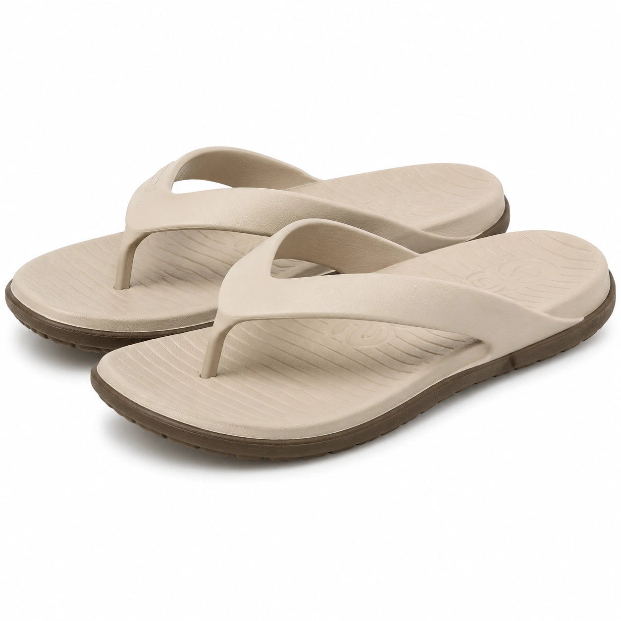 Infradito 42/43 in materiale sintetico beige con suola antiscivolo per tempo libero