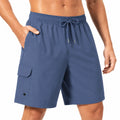 Costume da bagno uomo taglia M in tessuto sintetico blu con tasca cargo